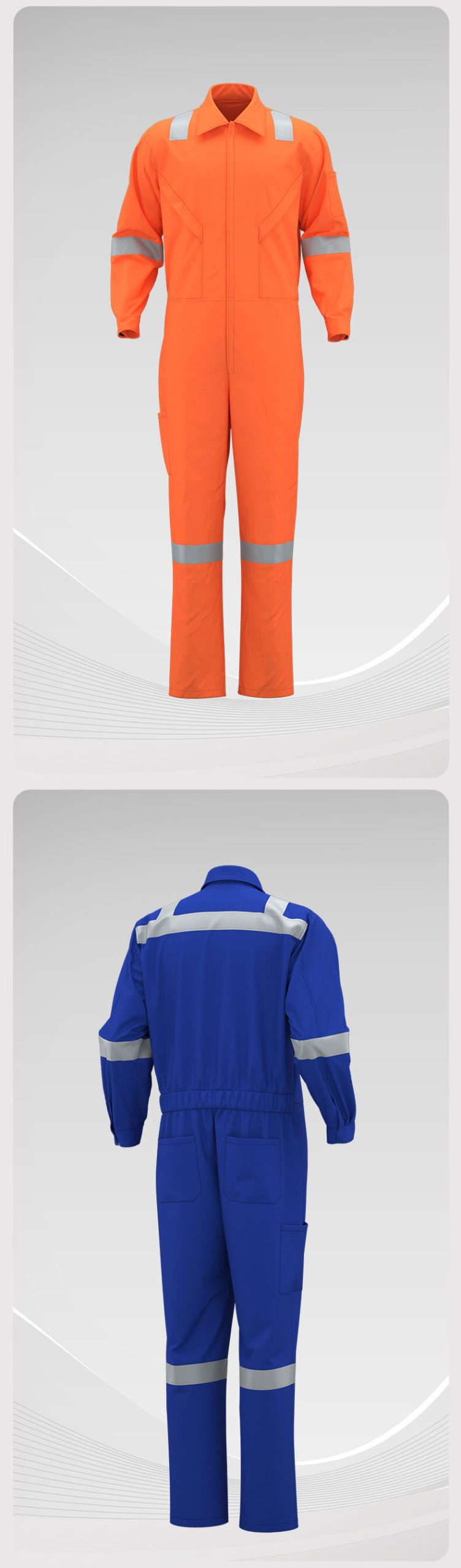 Cotton spring autumn high-visibility coveralls8