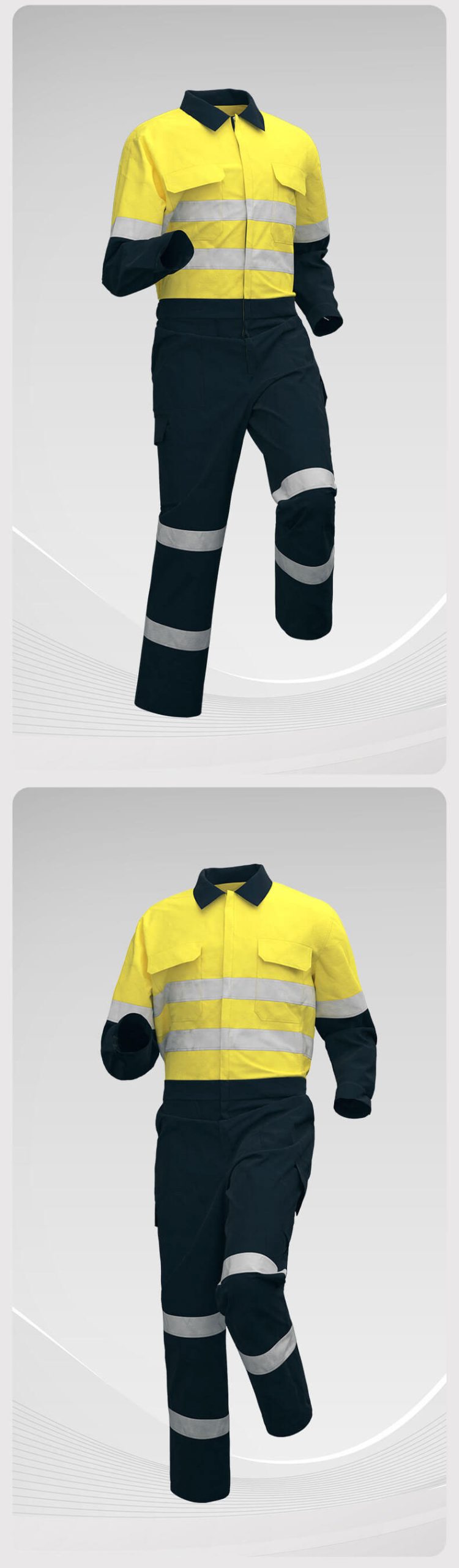 Summer thin cotton high-visibility coveralls6