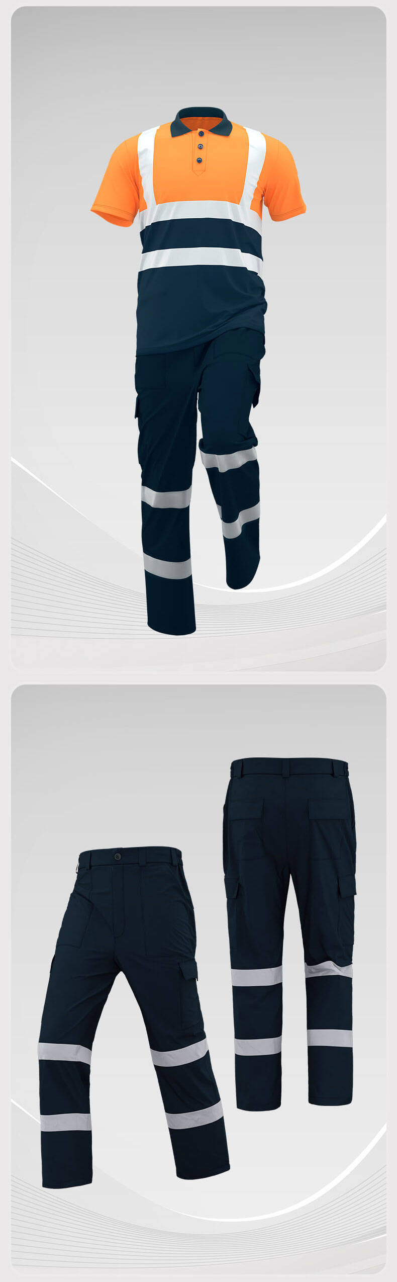 Summer quick-drying high-visibility polo shirt8