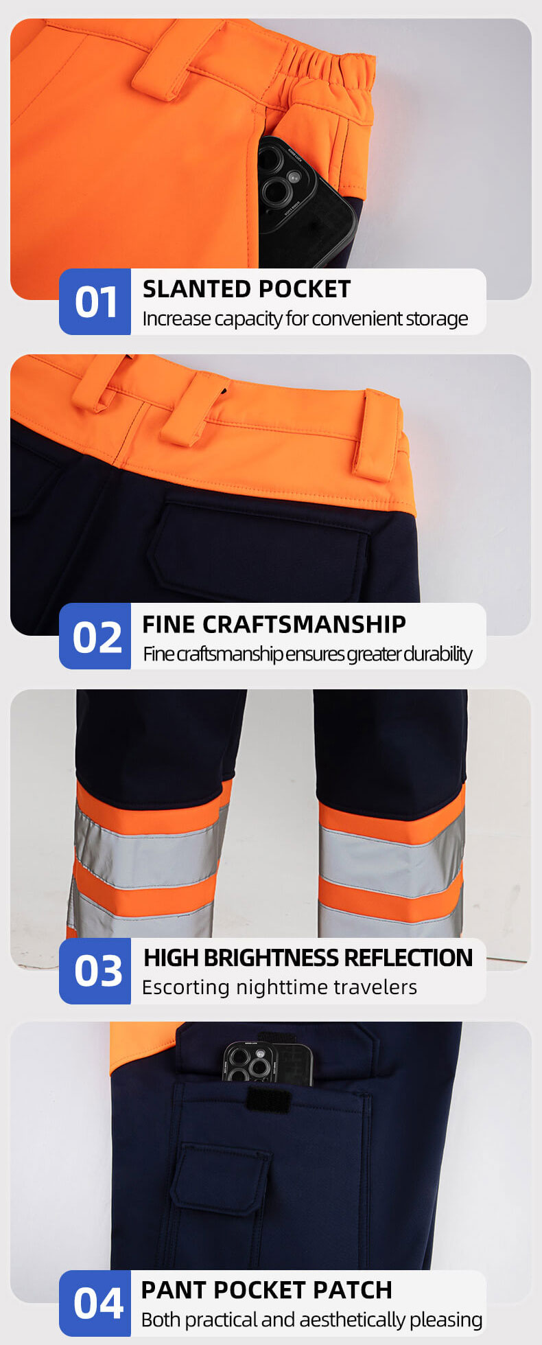 Winter high visibility waterproof cold-proof work pants7