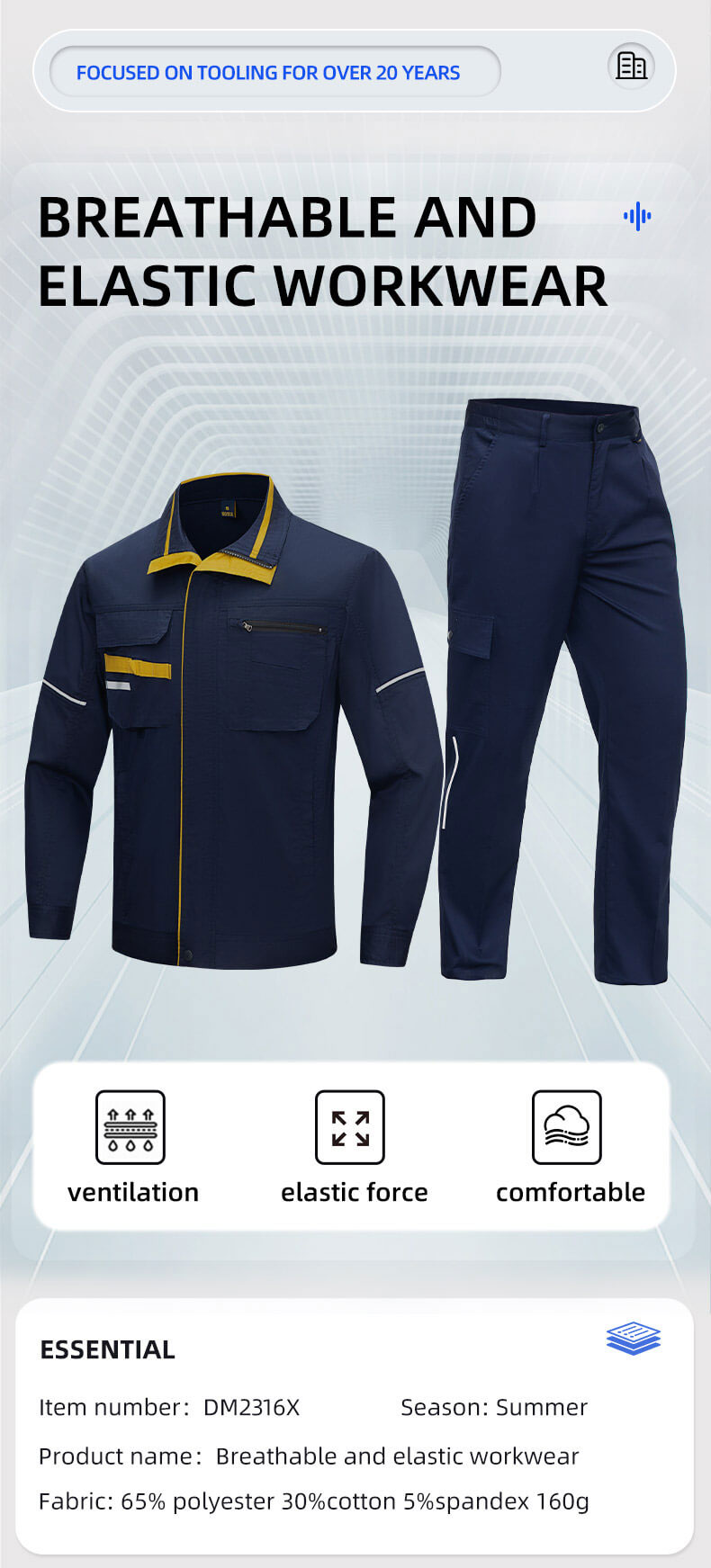 Summer wear-resistant breathable high-quality work clothes manufacturers supply