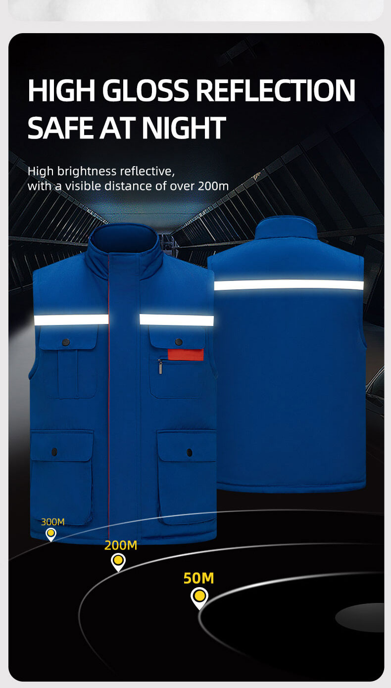 Winter high visibility warm work vest9