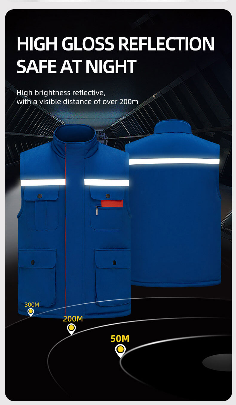 Winter high visibility warm work vest9