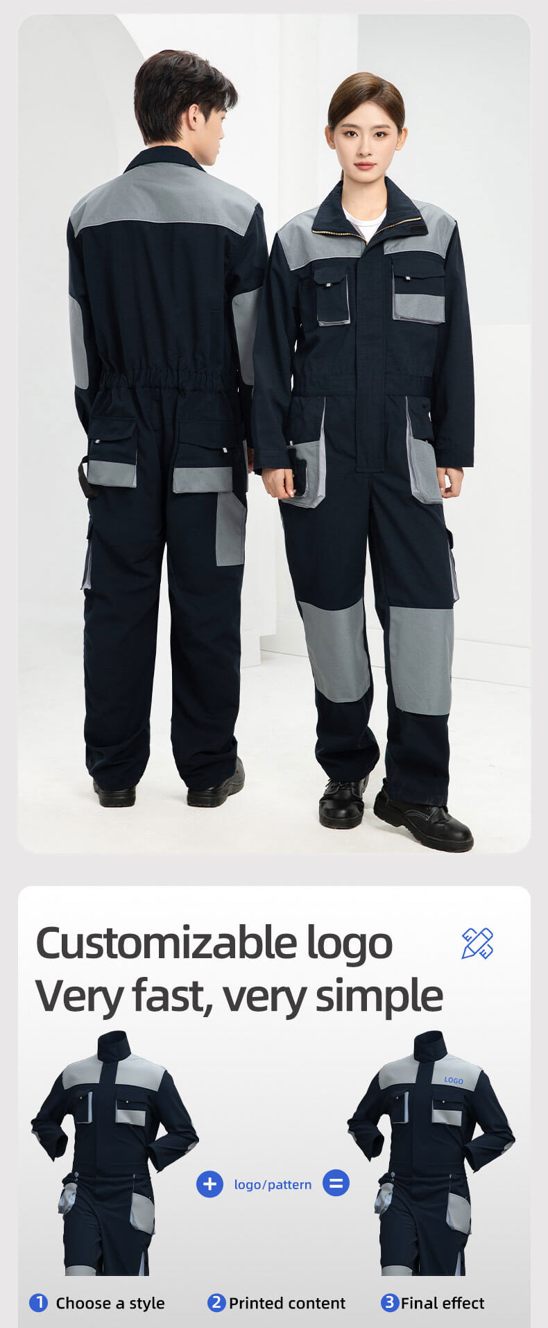 Multi-pocket Oxford Canvas Reinforced Coveralls10