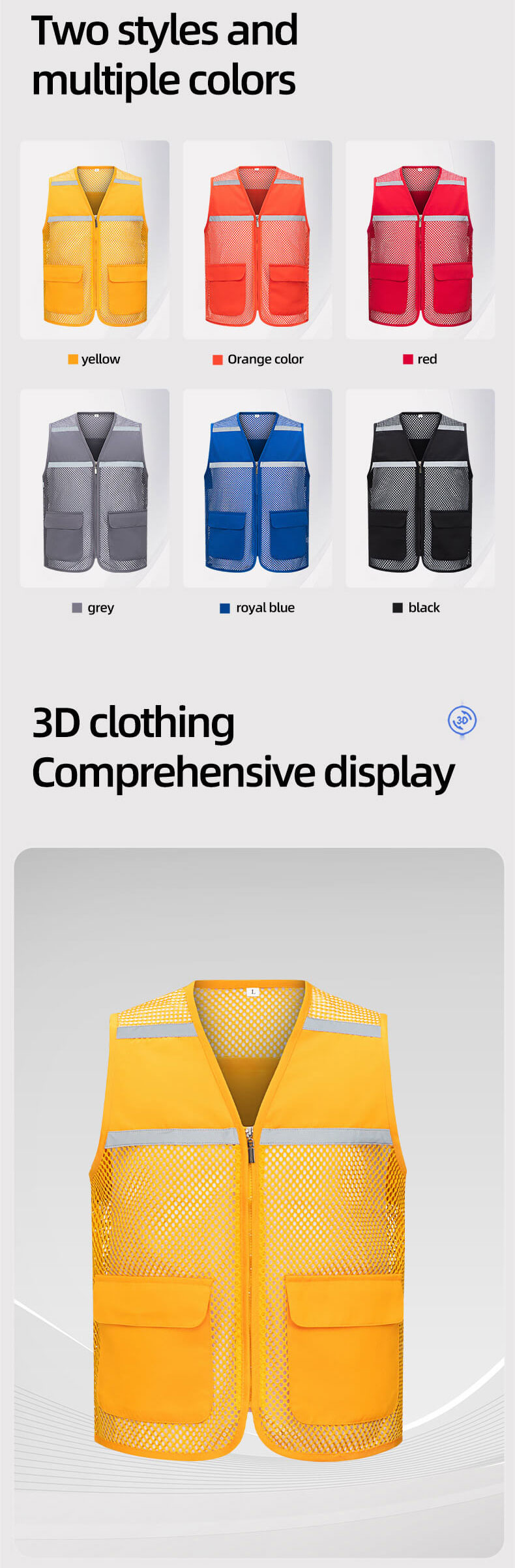 High visibility mesh work vest9