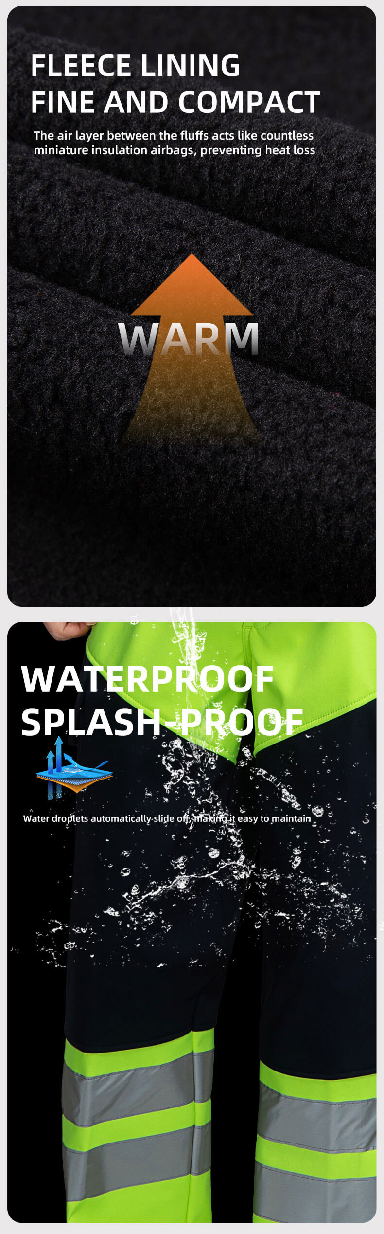 Winter high visibility waterproof cold-proof work pants2