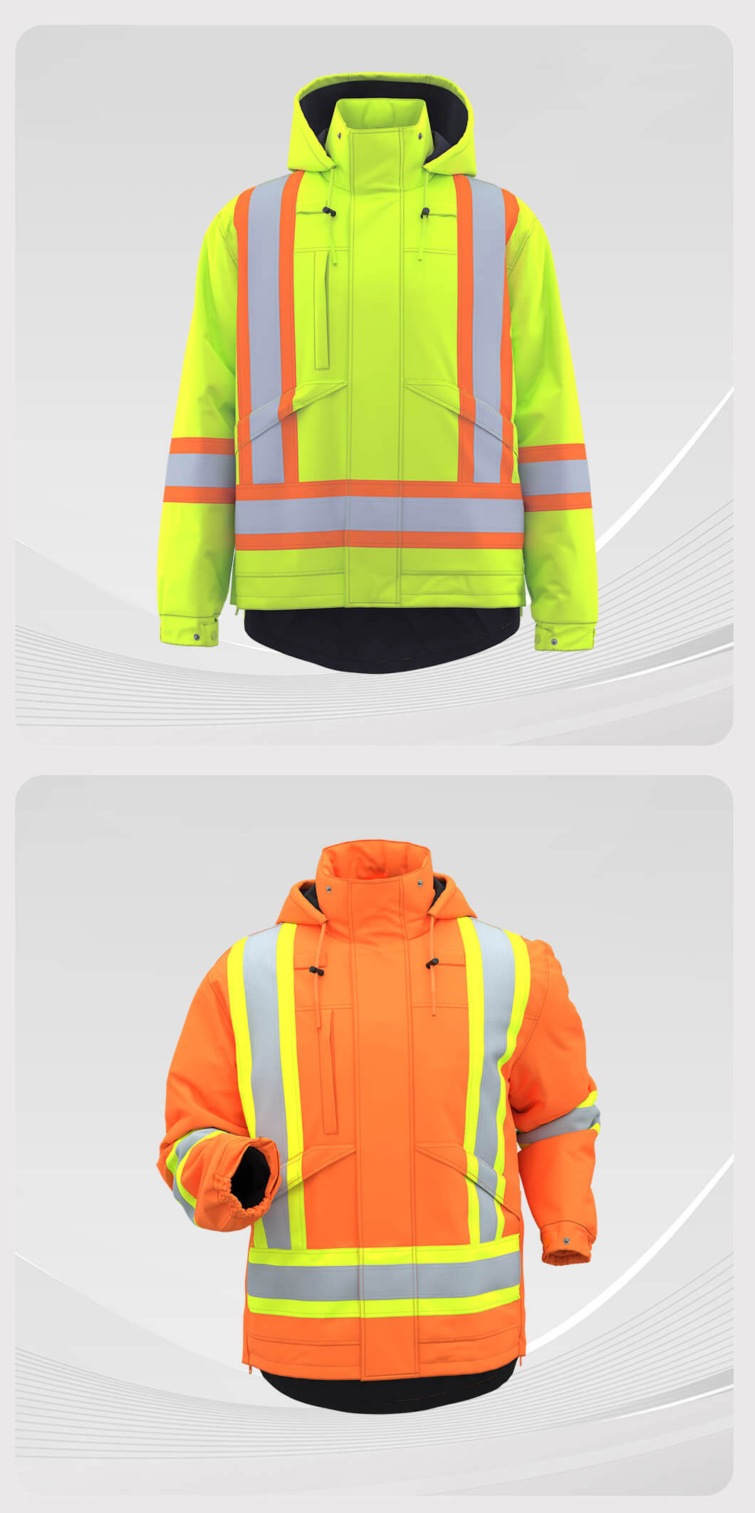 High-Visibility Reflective Winter Jacket5
