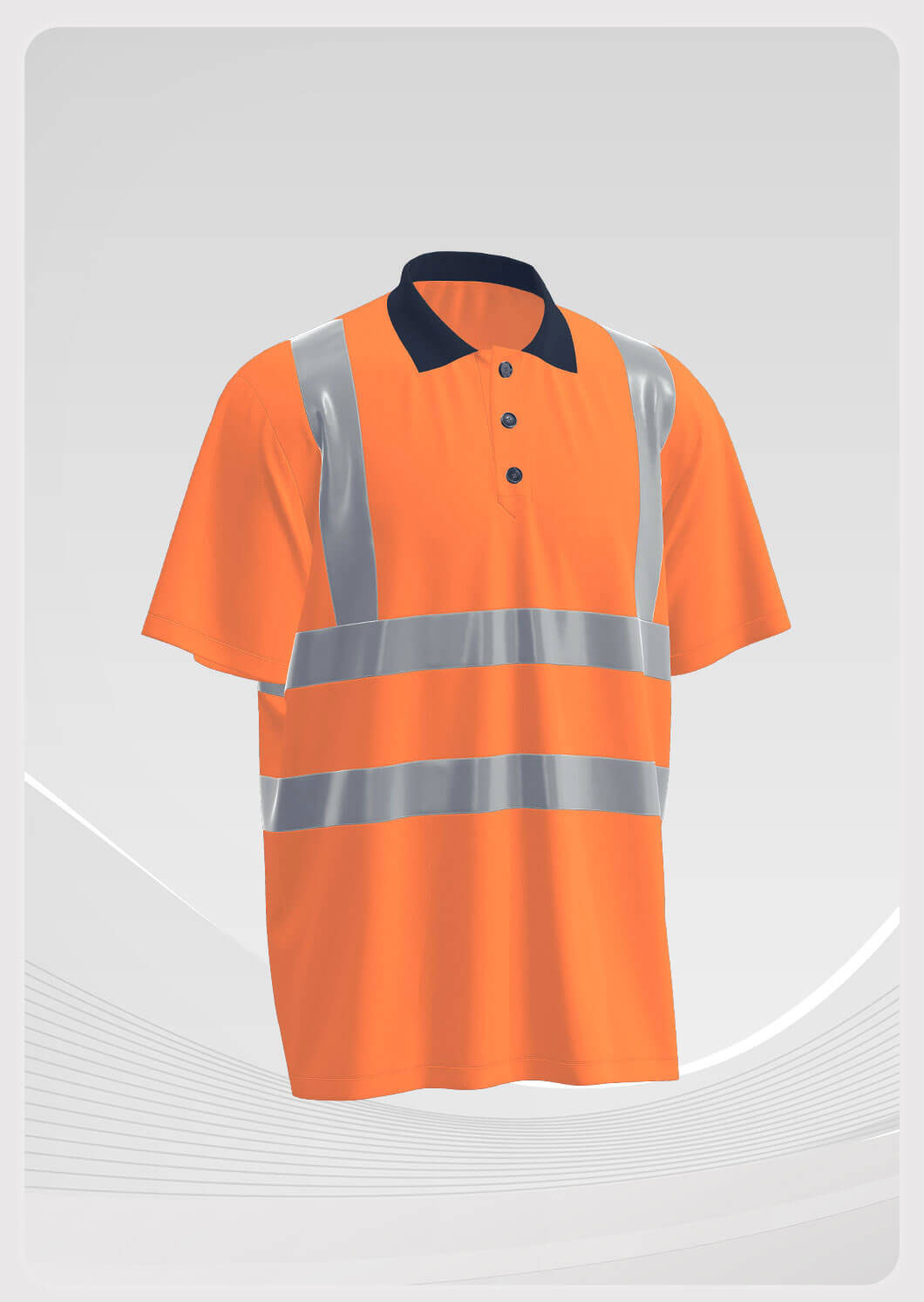 Quick-drying breathable high-visibility long and short-sleeved POLO shirts7