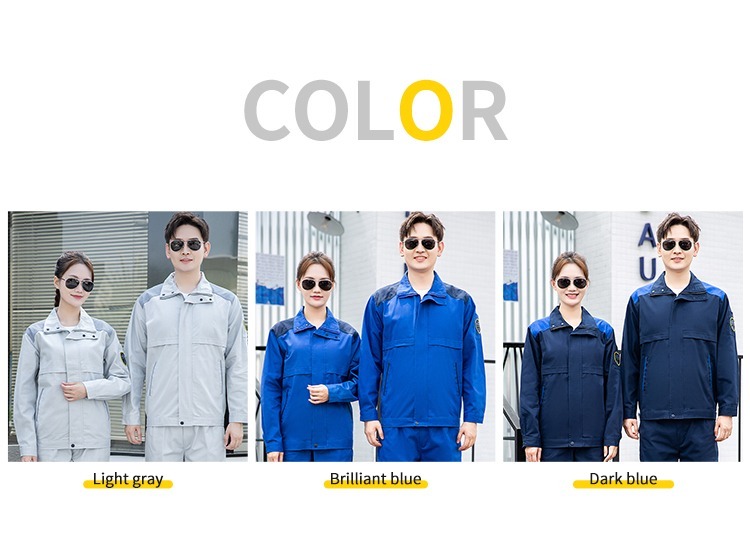 Cotton grid high quality anti-static clothing – spring autumn long sleeves2