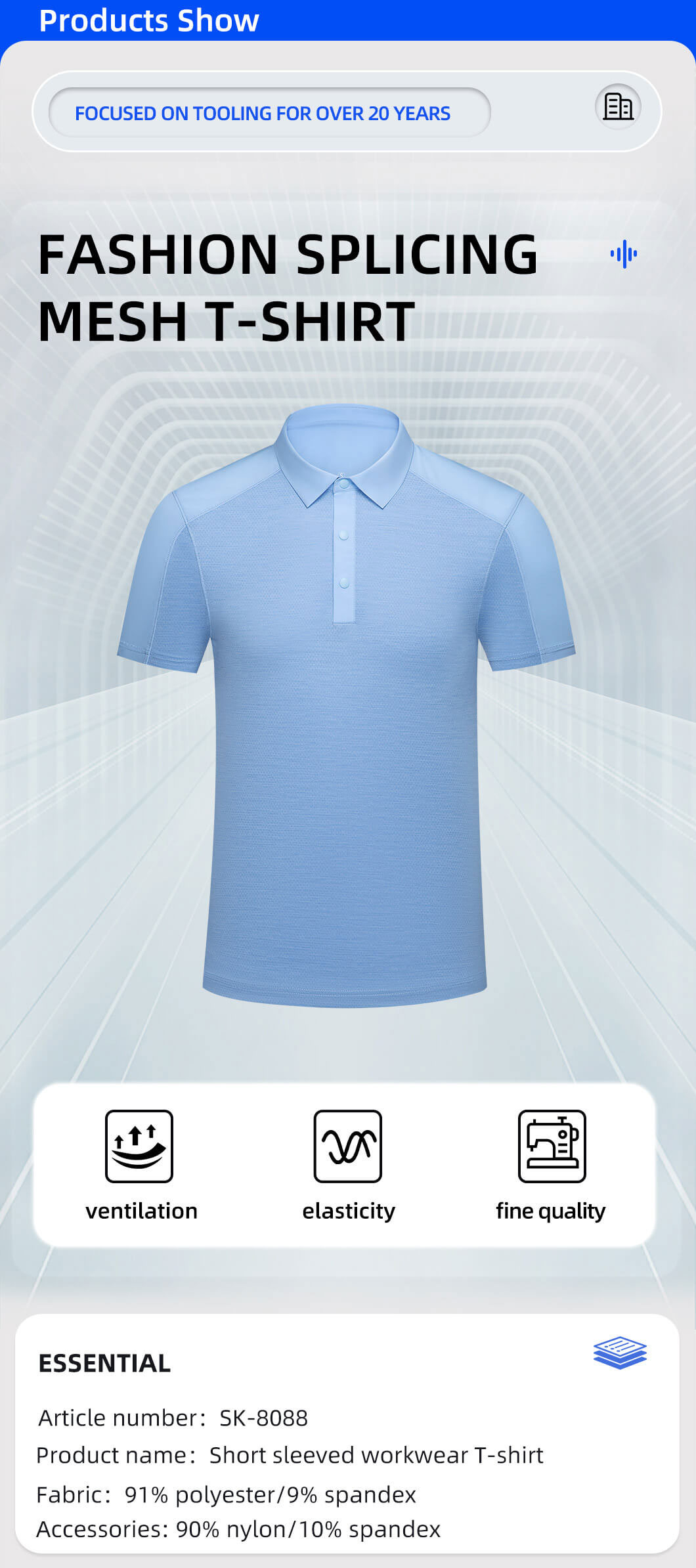 Quick-drying sweat-wicking work POLO