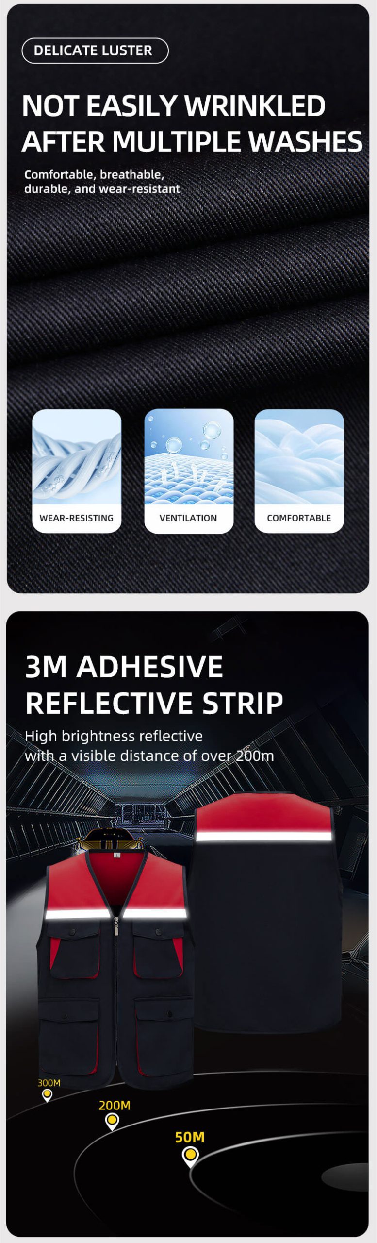 High-visibility color-blocking workwear vest8