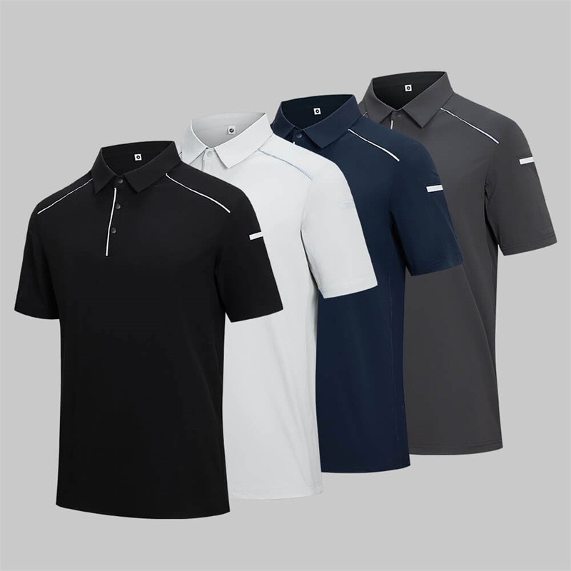 High-visibility solid color work T-shirt (stretchy, quick-drying, moisture-wicking, breathable)