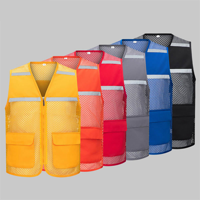 High visibility mesh work vest