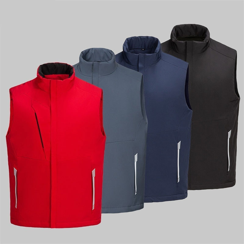 Solid Color Down Cotton Work Vest