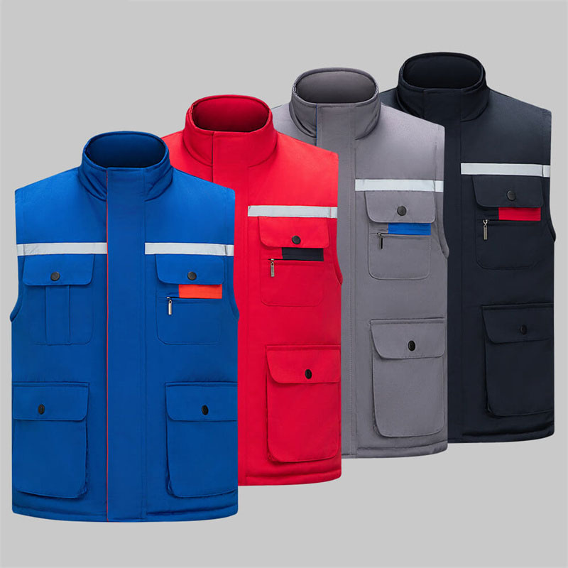 Winter high visibility warm work vest