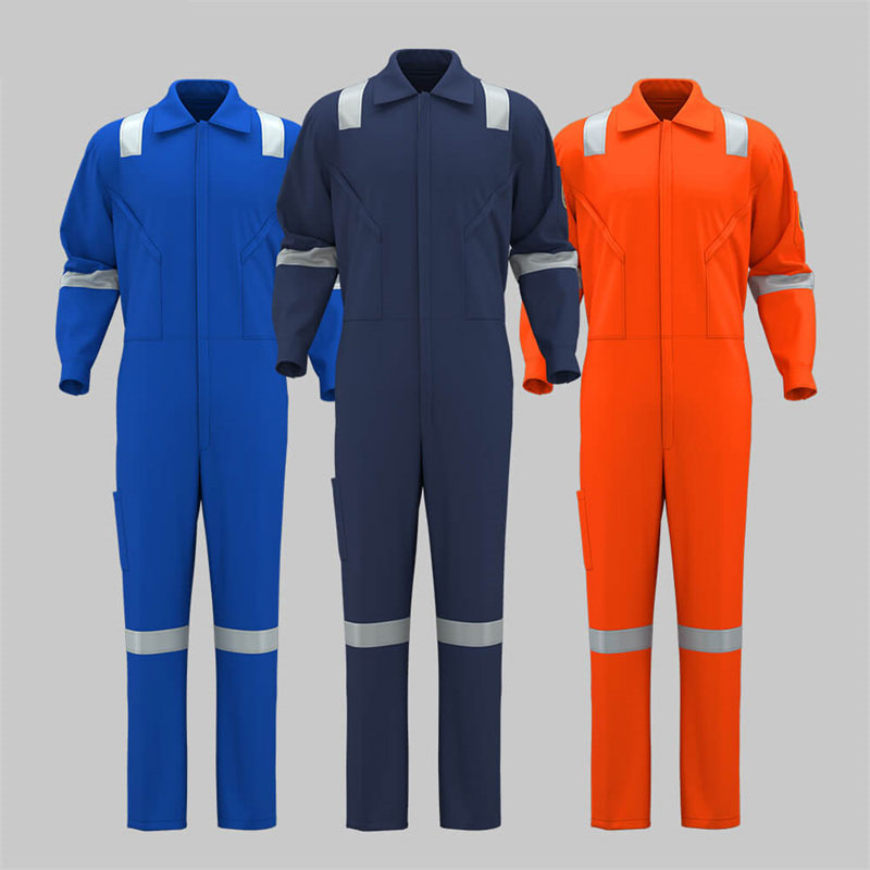 Cotton anti-static flame-retardant coveralls