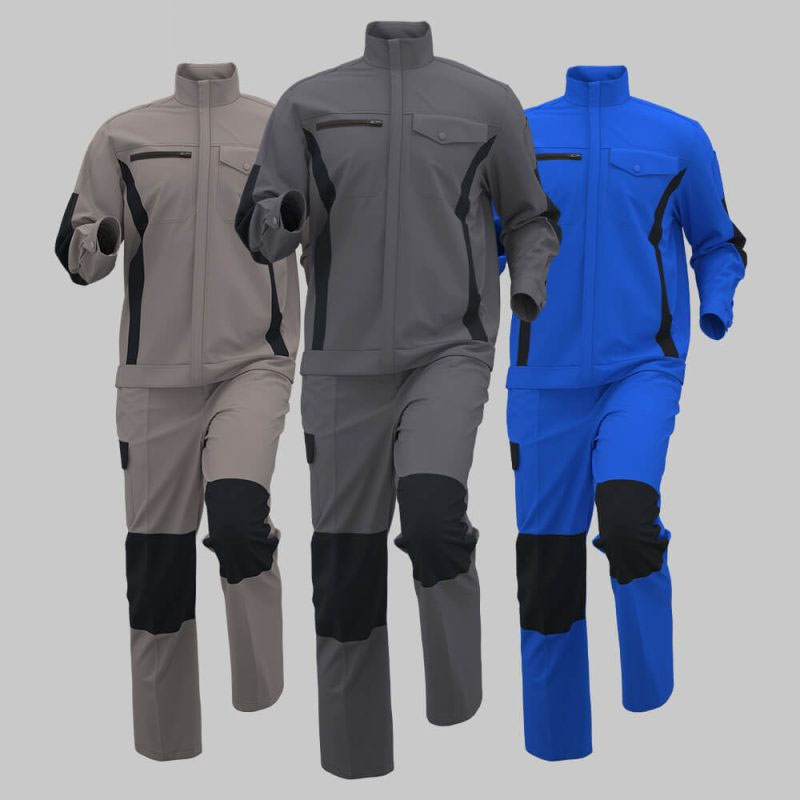 Reinforced, wear-resistant workwear for factory workshop