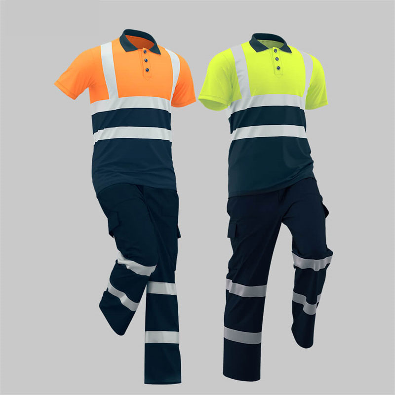 Summer quick-drying high-visibility polo shirt