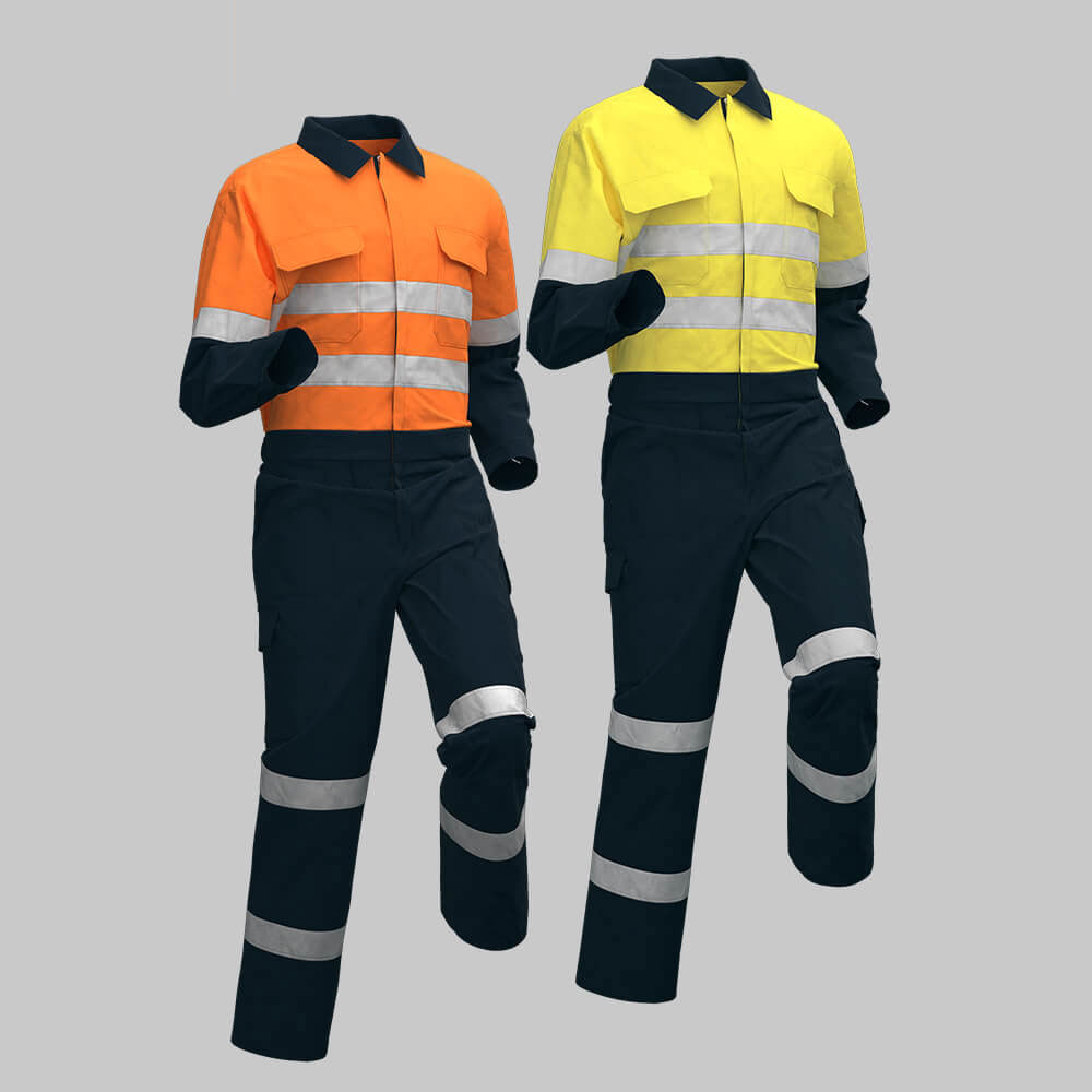 Summer thin cotton high-visibility coveralls