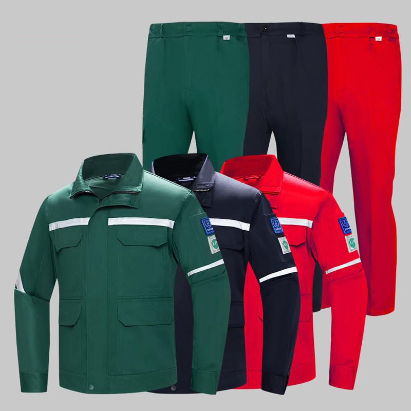 Large pocket high visibility anti-static protective clothing suit