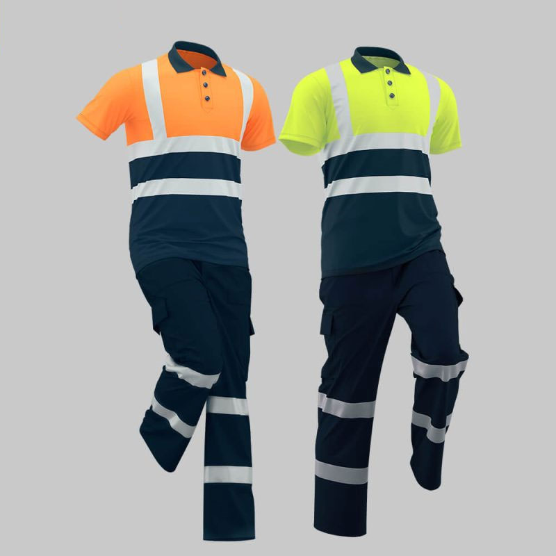 Summer quick-drying high-visibility polo shirt