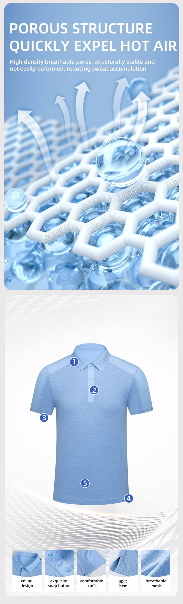 Quick-drying sweat-wicking work POLO2