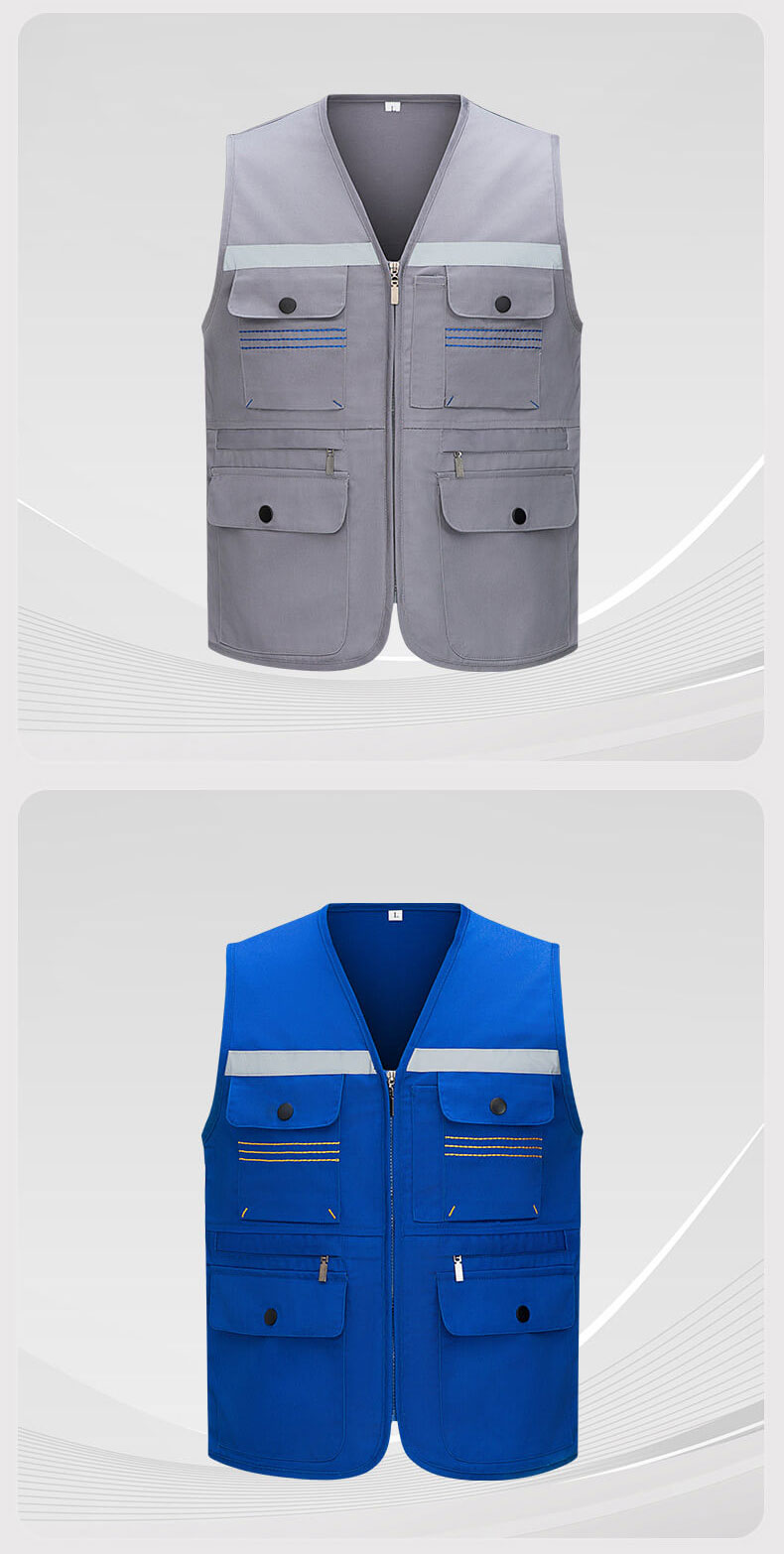 High-visibility topstitched work vest11