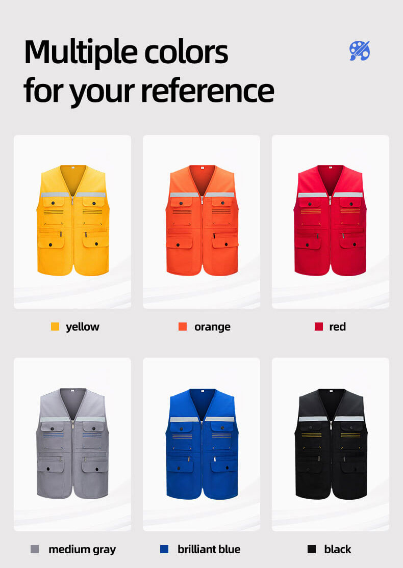 High-visibility topstitched work vest9