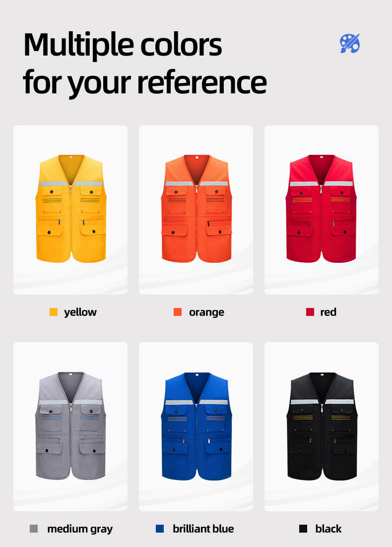 High-visibility topstitched work vest9