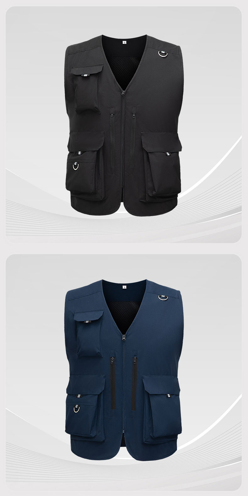 Waterproof zippered large pocket work vest11