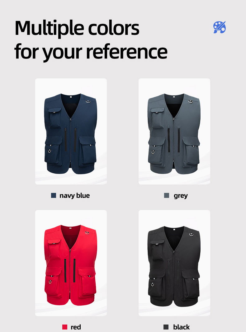 Waterproof zippered large pocket work vest9