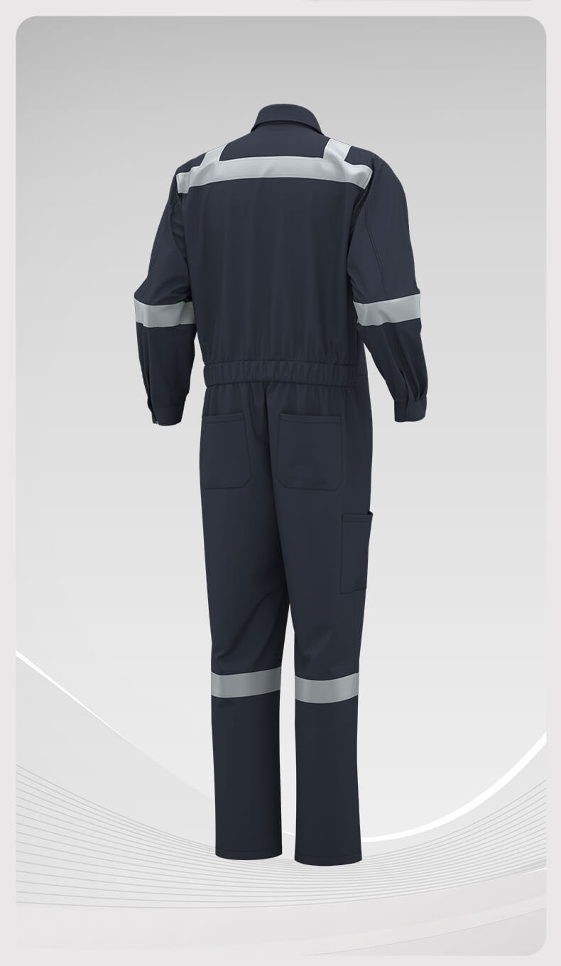 Cotton spring autumn high-visibility coveralls12
