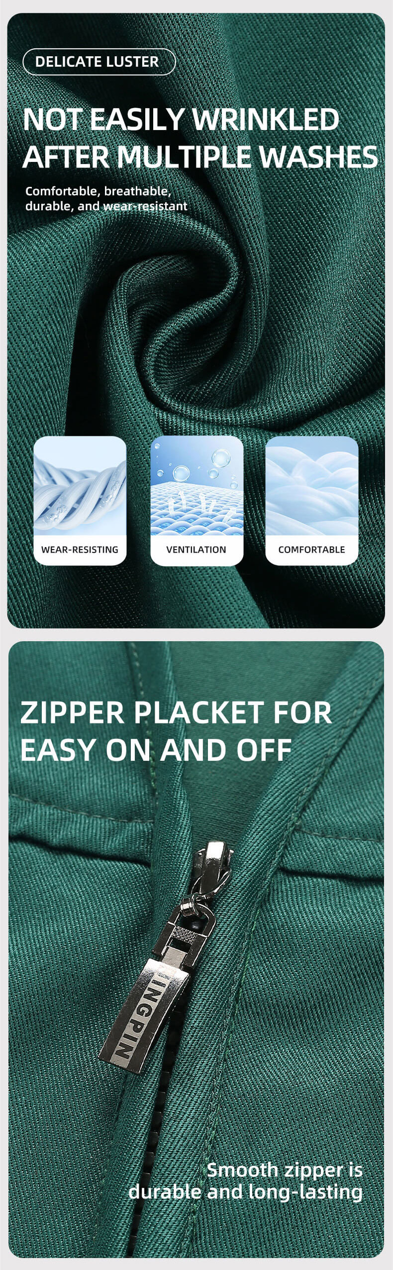 Solid Color Zipper Pocket Work Vest9