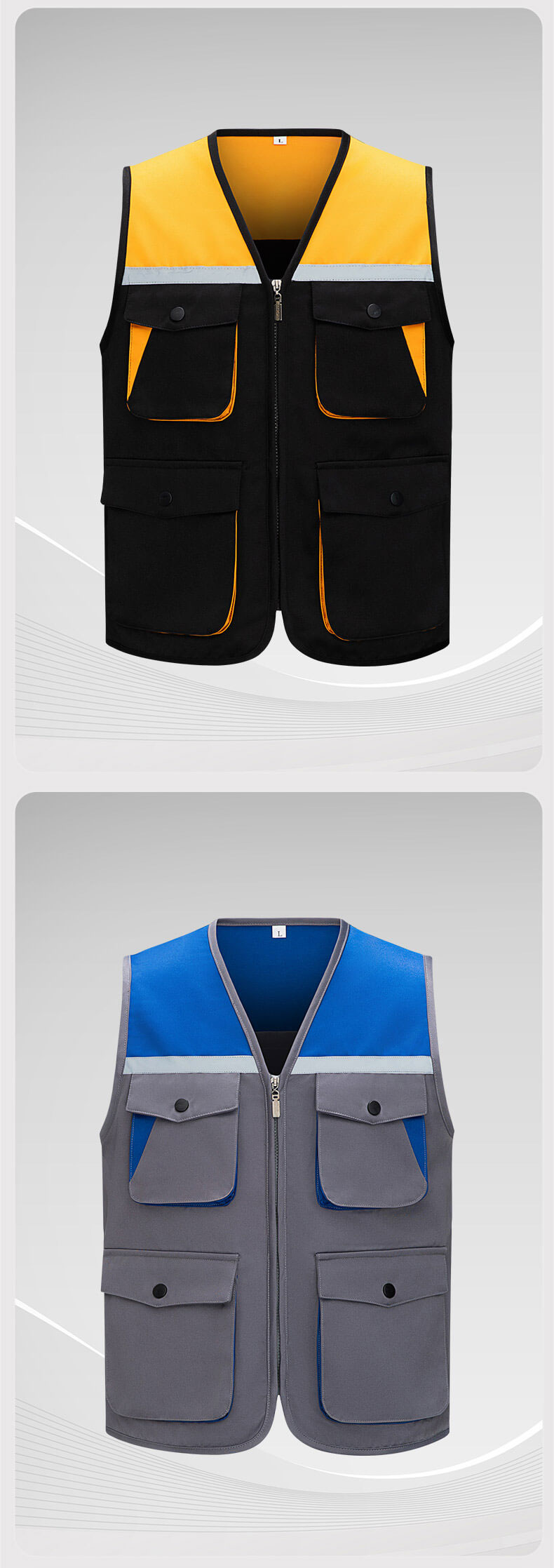 High-visibility color-blocking workwear vest11