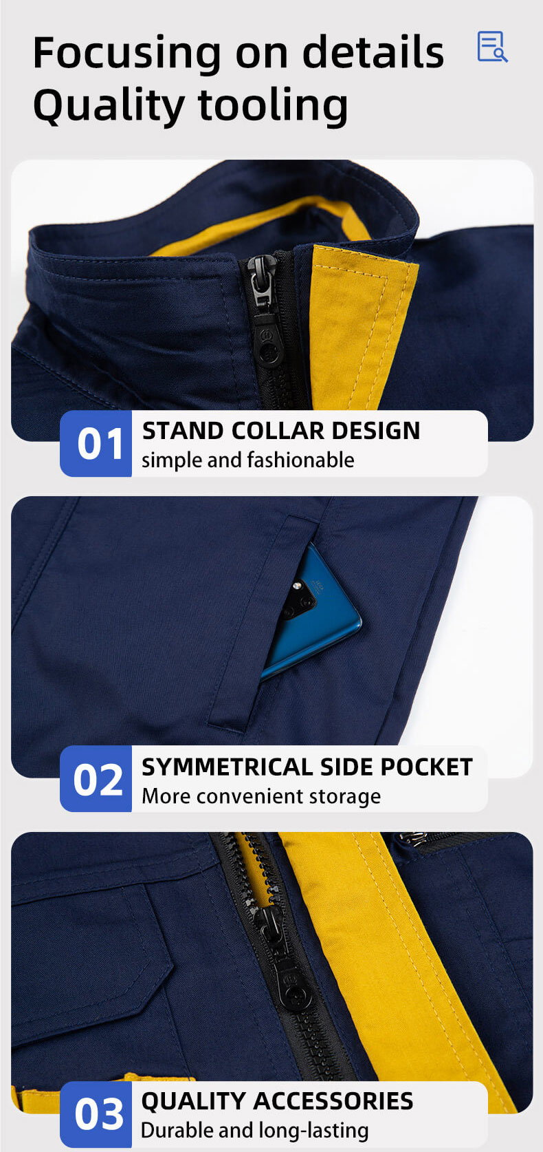 Summer wear-resistant breathable high-quality work clothes manufacturers supply3