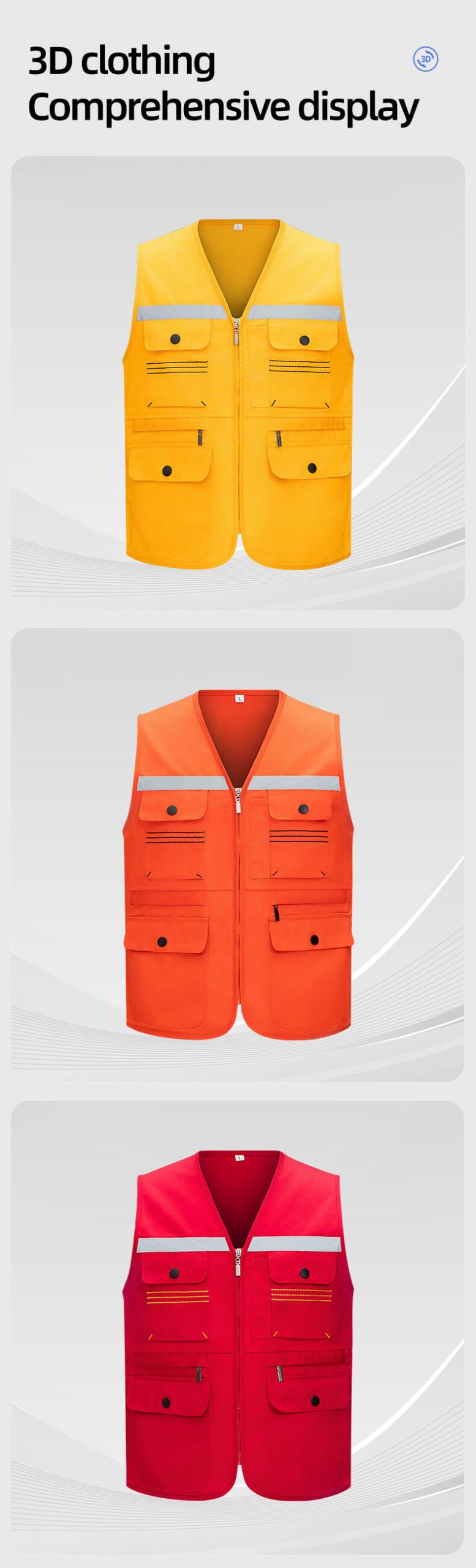 High-visibility topstitched work vest10