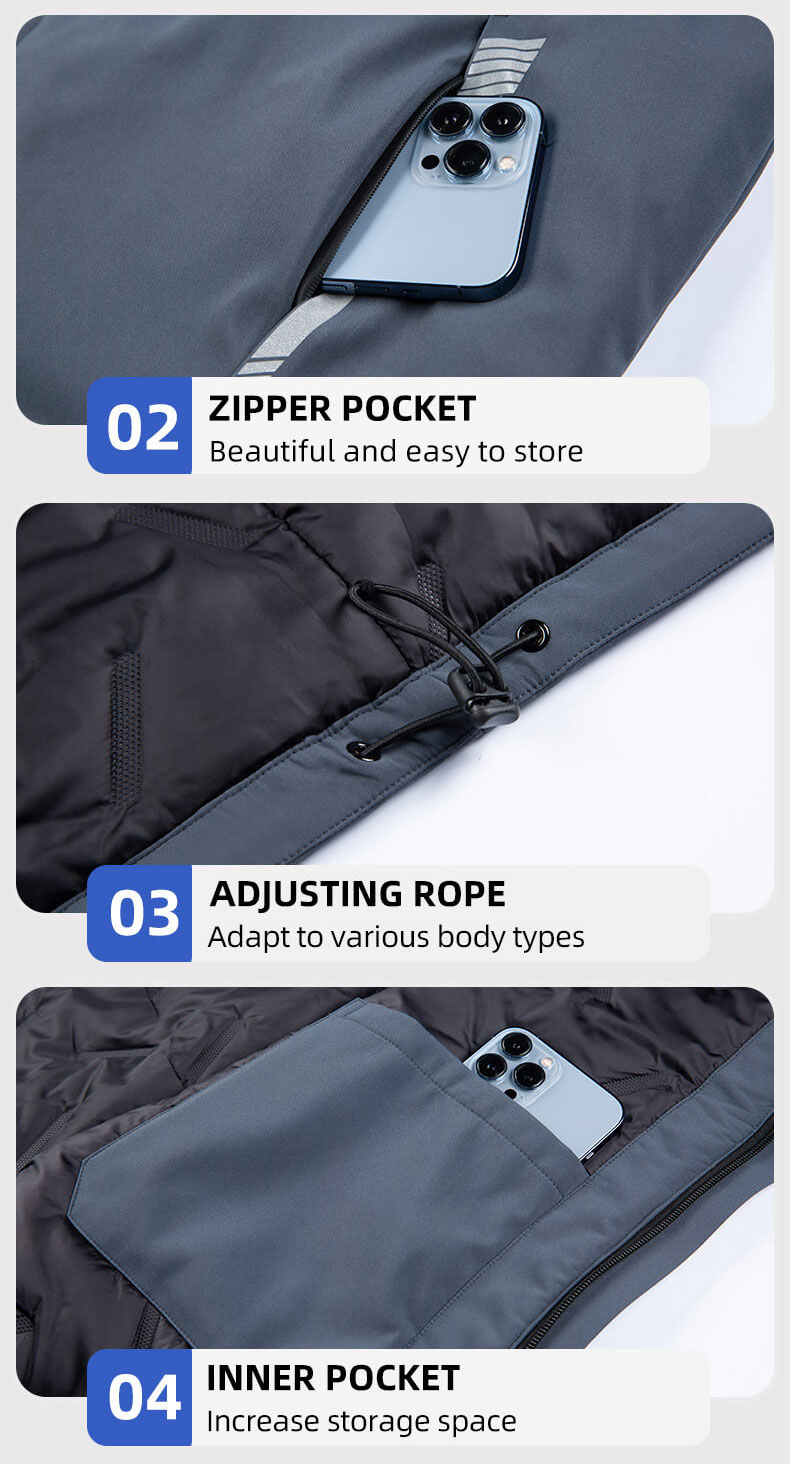 Solid Color Down Cotton Work Vest7