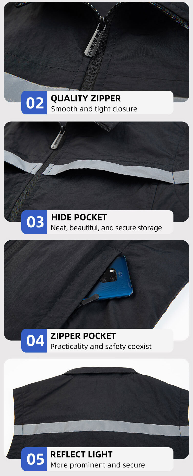 High visibility waterproof work vest7