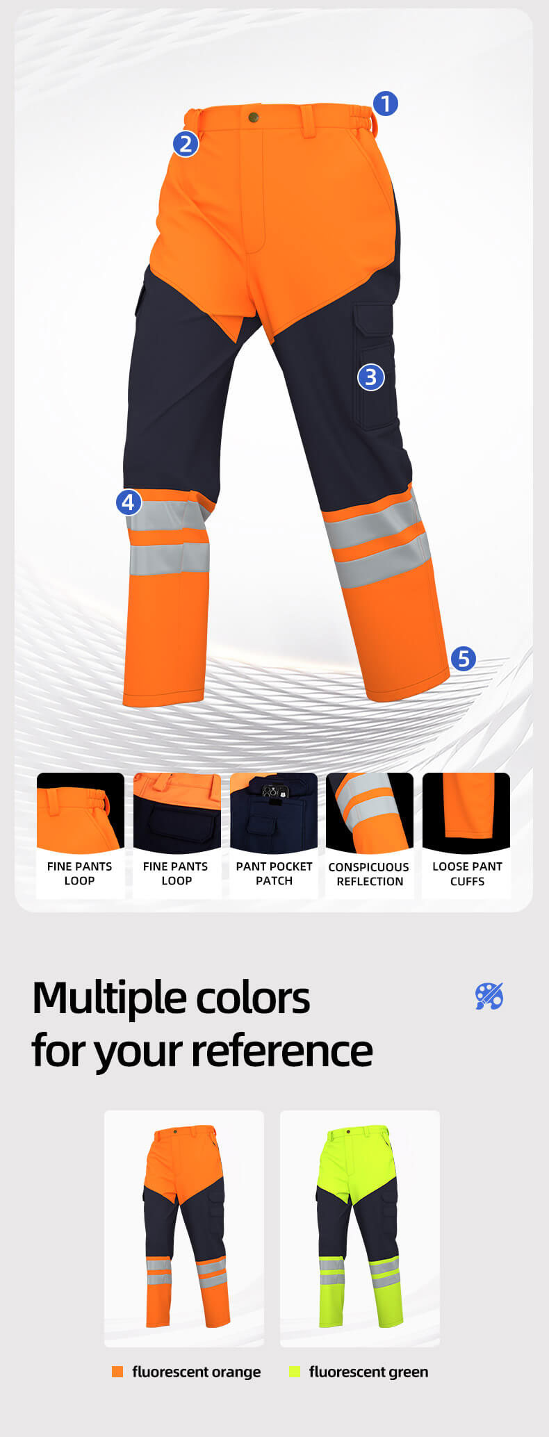 Winter high visibility waterproof cold-proof work pants4