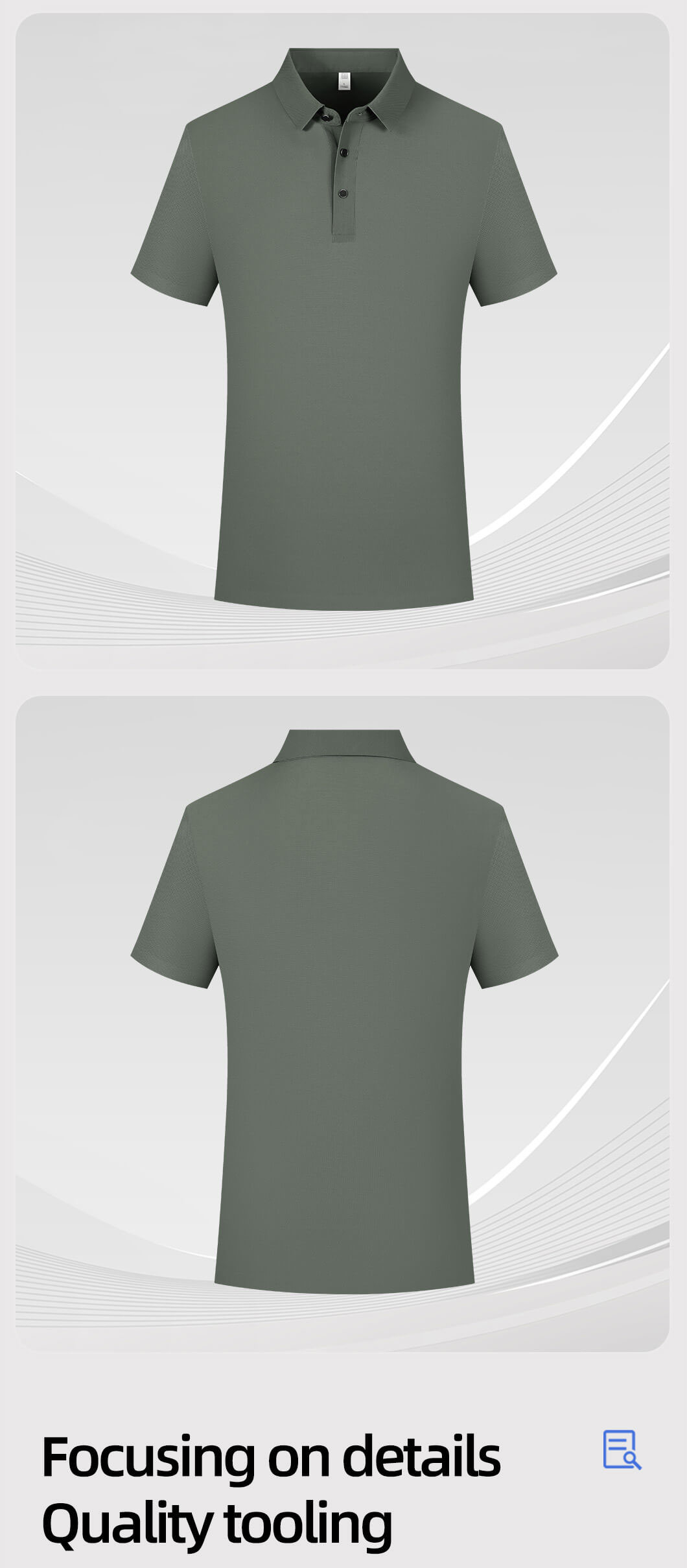 Seamless high-elastic workwear POLO shirt6