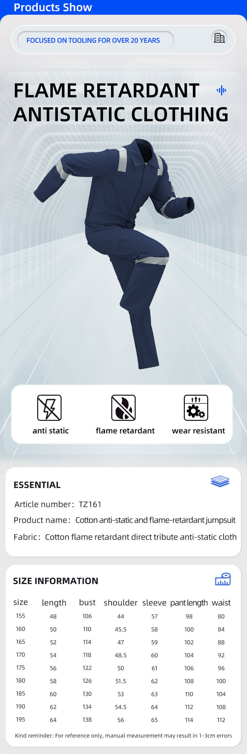 Cotton anti-static flame-retardant coveralls6