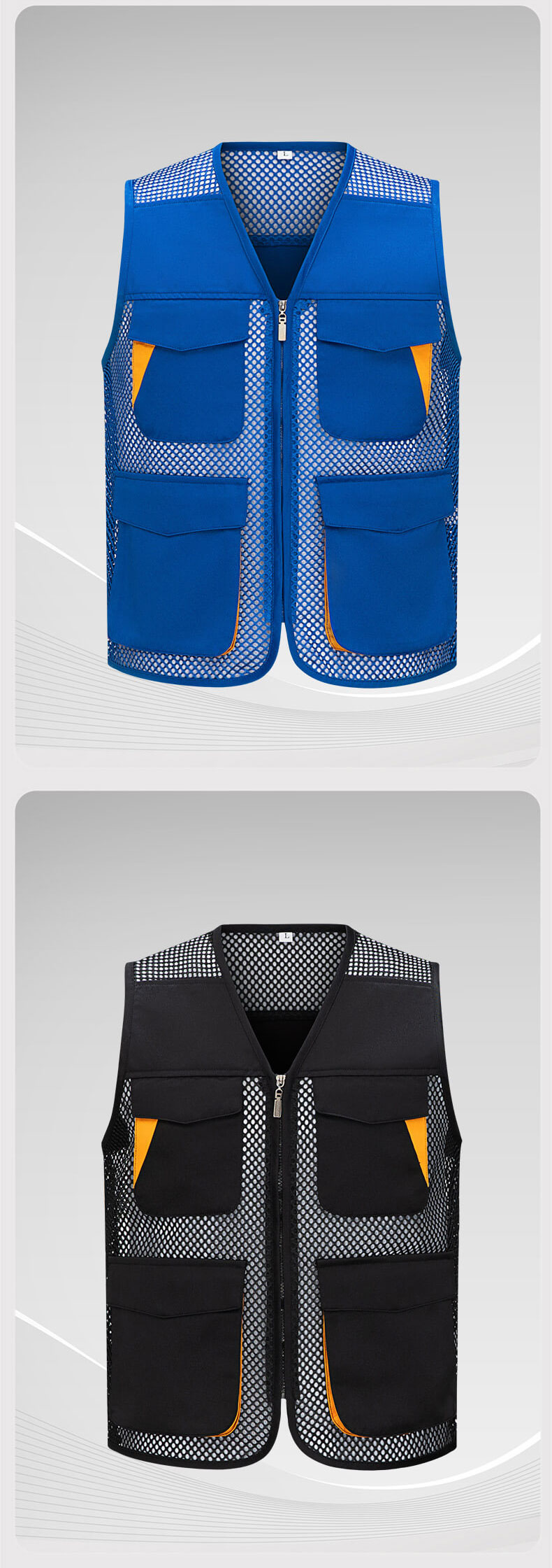 Multifunctional Colorblock Mesh Work Vest11